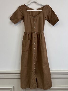 Little Cottonwood Button-Front Midi Dress